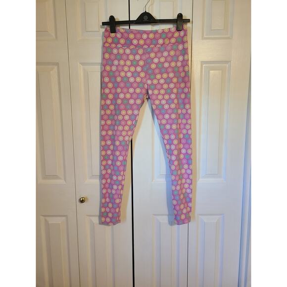 Lularoe tall and curvy purple and circle pattern leggings - Picture 1 of 8